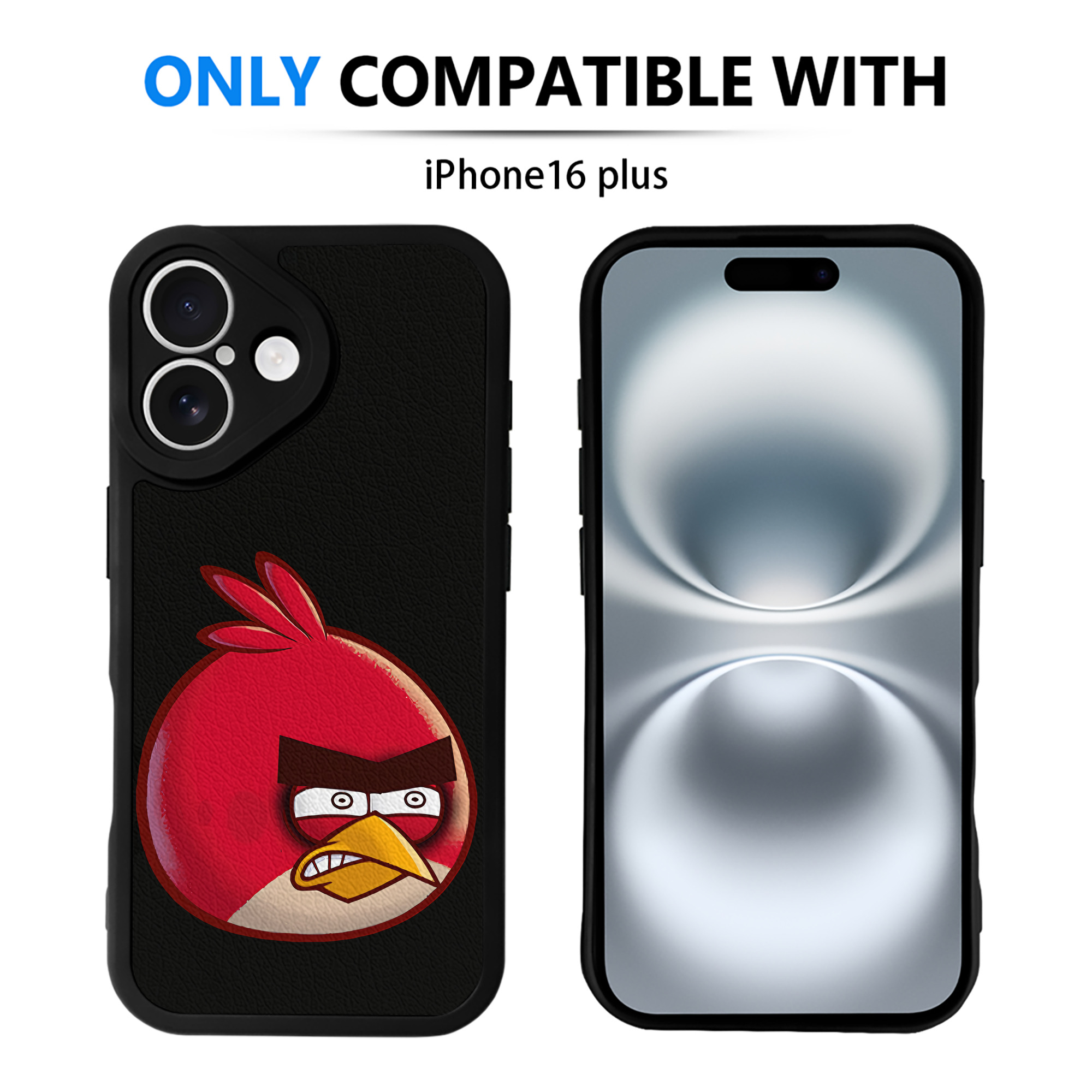 （画像用） Angry Birds アングリーバード 【iPhone 16シリーズ対応】シリコンスマホケース（レザー調） 材質：シリコン